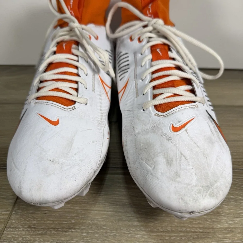 Nike Vapor Edge Pro 360 2 TB White Orange Football Cleats Men's Sz 12 FJ1581-180